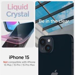 Spigen Liquid Crystal dėklas iPhone 15 - rožinis ir mėlynas