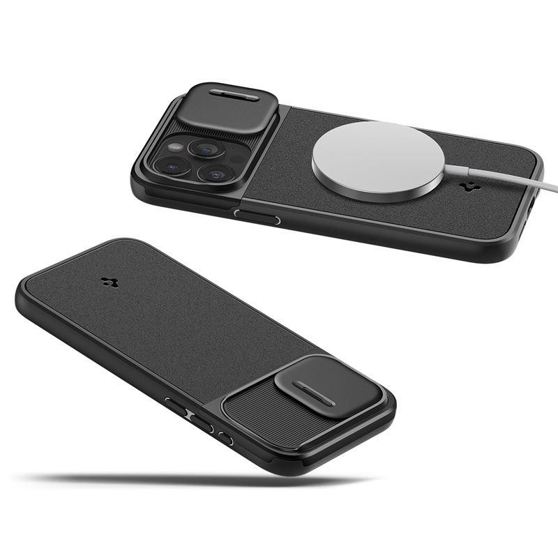 Spigen Optik Armor Mag dėklas su MagSafe iPhone 15 Pro - juodas