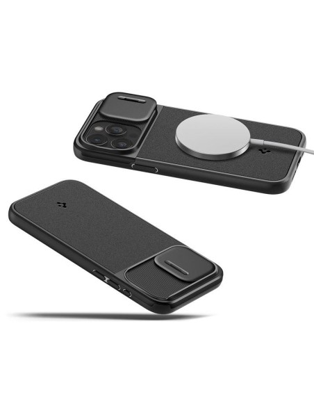 Spigen Optik Armor Mag dėklas su MagSafe iPhone 15 Pro - juodas Spigen Optik Armor Mag dėklas su MagSafe iPhone 15 Pro - juodas