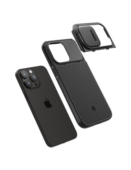 Spigen Optik Armor Mag dėklas su MagSafe, skirtas iPhone 15 Pro Max - juodas Spigen Optik Armor Mag dėklas su MagSafe, skirtas iPhone 15 Pro Max - juodas
