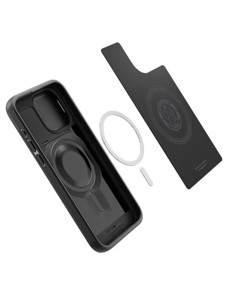 Spigen Optik Armor Mag dėklas su MagSafe, skirtas iPhone 15 Pro Max - juodas Spigen Optik Armor Mag dėklas su MagSafe, skirtas iPhone 15 Pro Max - juodas