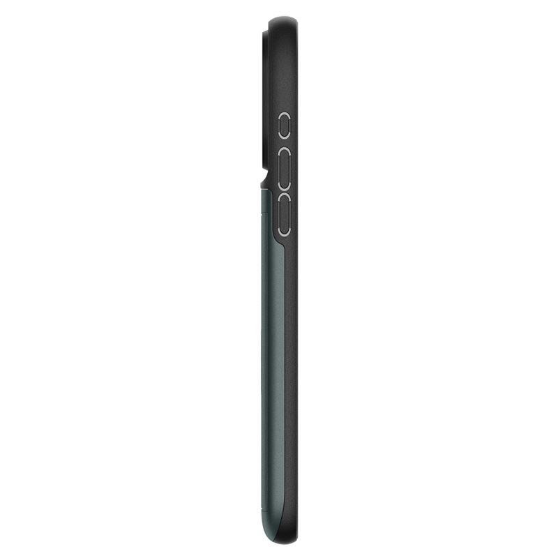 Spigen Slim Armor CS dėklas iPhone 15 Pro Max - tamsiai žalias