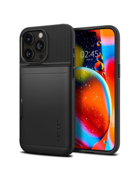 Spigen Slim Armor CS dėklas iPhone 15 Pro Max - juodas Spigen Slim Armor CS dėklas iPhone 15 Pro Max - juodas
