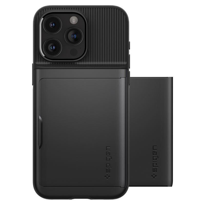 Spigen Slim Armor CS dėklas iPhone 15 Pro Max - juodas