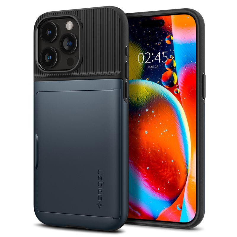 Spigen Slim Armor CS dėklas iPhone 15 Pro - mėlynas