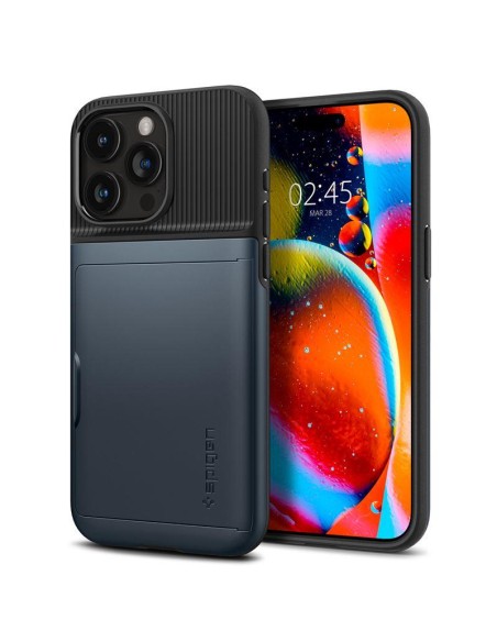 Spigen Slim Armor CS dėklas iPhone 15 Pro - mėlynas Spigen Slim Armor CS dėklas iPhone 15 Pro - mėlynas