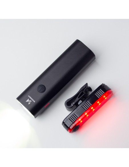 Wozinsky WSBLB1 priekinis ir galinis USB-C dviračio žibintų komplektas - juodas Wozinsky WSBLB1 priekinis ir galinis USB-C dviračio žibintų komplektas - juodas
