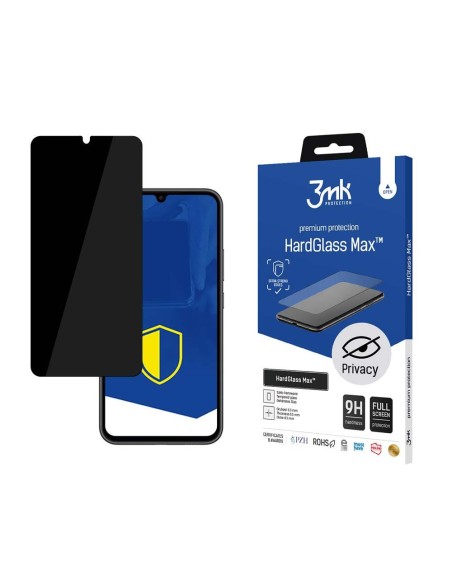9H 3mk HardGlass Max Privacy™ privatumo stiklas, skirtas Samsung Galaxy A34 5G 9H 3mk HardGlass Max Privacy™ privatumo stiklas, skirtas Samsung Galaxy A34 5G