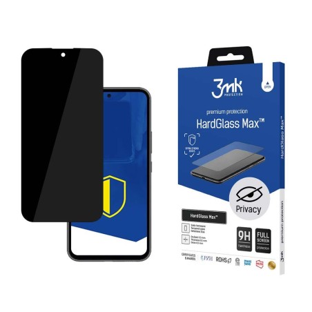 9H 3mk HardGlass Max Privacy™ privatumo stiklas, skirtas Samsung Galaxy A54 5G 9H 3mk HardGlass Max Privacy™ privatumo stiklas, skirtas Samsung Galaxy A54 5G