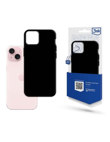 3mk matinis dėklas, skirtas iPhone 15 Plus – juodas 3mk matinis dėklas, skirtas iPhone 15 Plus – juodas