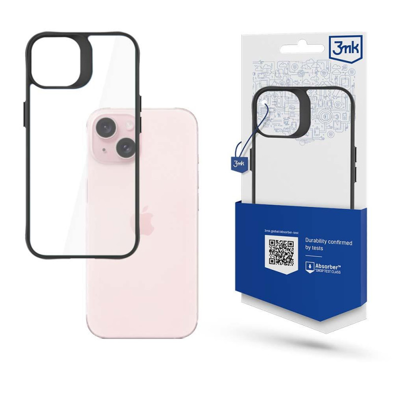 3mk Satin Armor Case+ dėklas, skirtas iPhone 15 Plus - skaidrus 3mk Satin Armor Case+ dėklas, skirtas iPhone 15 Plus - skaidrus