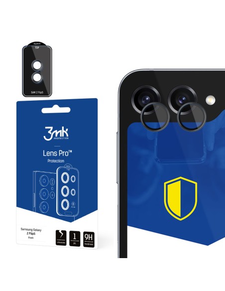 3mk Lens Protection Pro fotoaparato dangtelis, skirtas Samsung Galaxy Z Flip 5 – juodas 3mk Lens Protection Pro fotoaparato dangtelis, skirtas Samsung Galaxy Z Flip 5 – juodas