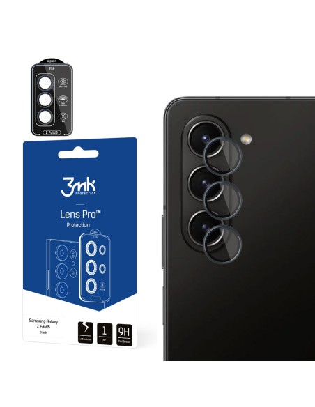3mk Lens Protection Pro fotoaparato dangtelis, skirtas Samsung Galaxy Z Fold 5 – juodas 3mk Lens Protection Pro fotoaparato dangtelis, skirtas Samsung Galaxy Z Fold 5 – juodas