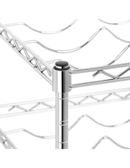 Metalinė vyno butelių lentyna su 4 lentynomis 45 x 30 x 47 cm 16 butelių iki 50 kg Metalinė vyno butelių lentyna su 4 lentynomis 45 x 30 x 47 cm 16 butelių iki 50 kg