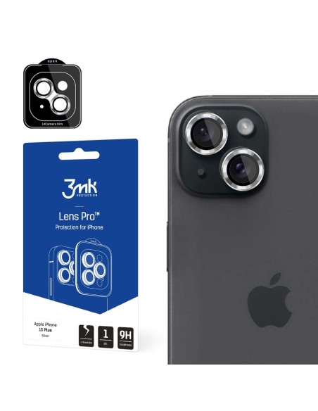 3mk Lens Protection Pro fotoaparato dangtelis, skirtas iPhone 15 Plus – sidabrinis 3mk Lens Protection Pro fotoaparato dangtelis, skirtas iPhone 15 Plus – sidabrinis