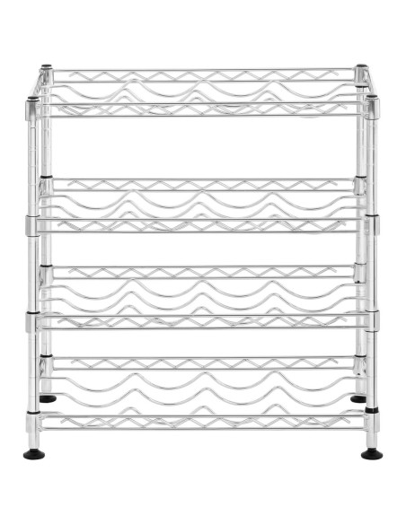 Metalinė vyno butelių lentyna su 4 lentynomis 45 x 30 x 47 cm 16 butelių iki 50 kg Metalinė vyno butelių lentyna su 4 lentynomis 45 x 30 x 47 cm 16 butelių iki 50 kg