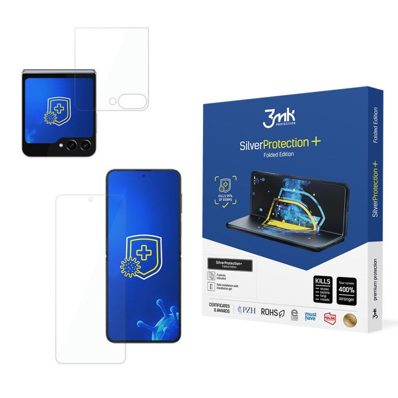 3mk SilverProtection+ Folded Edition apsauginė folija, skirta Samsung Galaxy Z Flip 5 3mk SilverProtection+ Folded Edition apsauginė folija, skirta Samsung Galaxy Z Flip 5