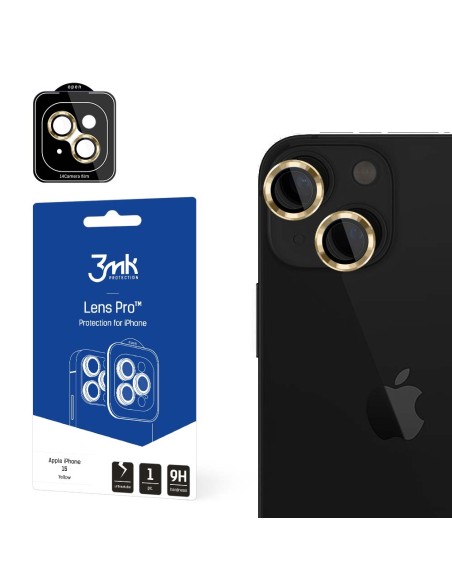 3mk Lens Protection Pro fotoaparato dangtelis iPhone 15 - geltonas 3mk Lens Protection Pro fotoaparato dangtelis iPhone 15 - geltonas