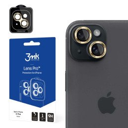 3mk Lens Protection Pro kameros dangtelis, skirtas iPhone 15 Plus – geltonas