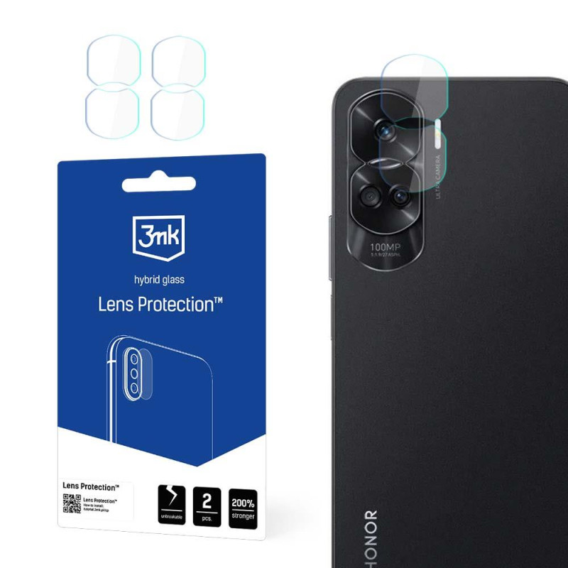 3mk Lens Protection™ hibridinis fotoaparato stiklas, skirtas Honor 90 Lite