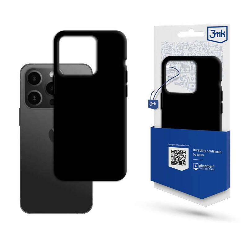 3mk matinis dėklas, skirtas iPhone 15 Pro Max – juodas 3mk matinis dėklas, skirtas iPhone 15 Pro Max – juodas