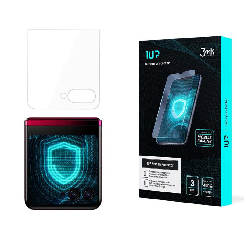 3mk 1UP žaidimų folija, skirta Motorola Razr 40 Ultra (priekyje)