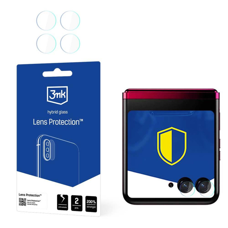 3mk Lens Protection™ hibridinis fotoaparato stiklas, skirtas Motorola Razr 40 Ultra (priekyje) 3mk Lens Protection™ hibridinis fotoaparato stiklas, skirtas Motorola Razr 40 Ultra (priekyje)