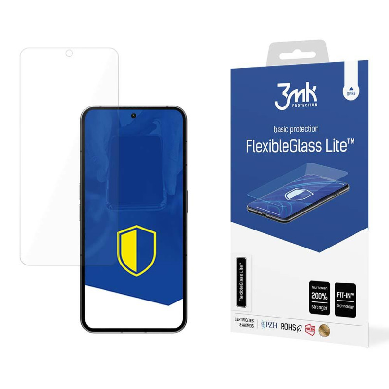 3mk FlexibleGlass Lite™ hibridinis stiklas, skirtas Nothing Phone 2 3mk FlexibleGlass Lite™ hibridinis stiklas, skirtas Nothing Phone 2