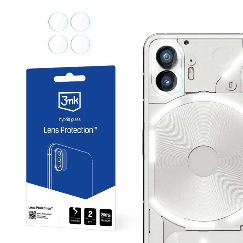 3mk Lens Protection™ hibridinis fotoaparato stiklas, skirtas Nothing Phone 2 3mk Lens Protection™ hibridinis fotoaparato stiklas, skirtas Nothing Phone 2