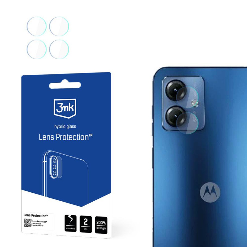 3mk Lens Protection™ hibridinis fotoaparato stiklas, skirtas Motorola Moto G14