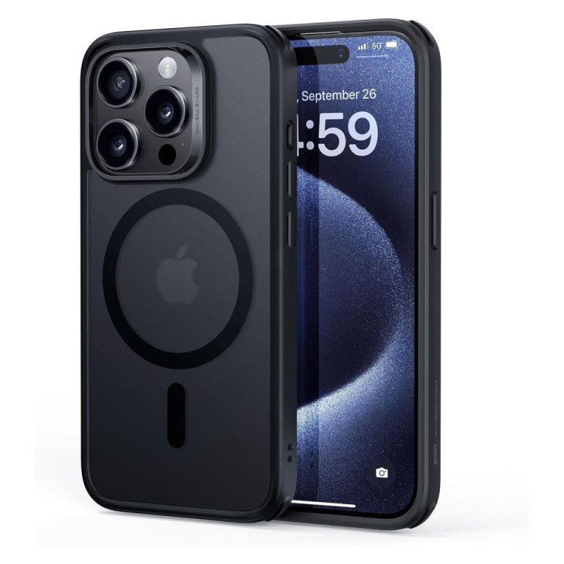 ESR Classic Hybrid Halolock Dėklas su MagSafe, skirtas iPhone 15 Pro – skaidrus ir juodas ESR Classic Hybrid Halolock Dėklas su MagSafe, skirtas iPhone 15 Pro – skaidrus ir juodas