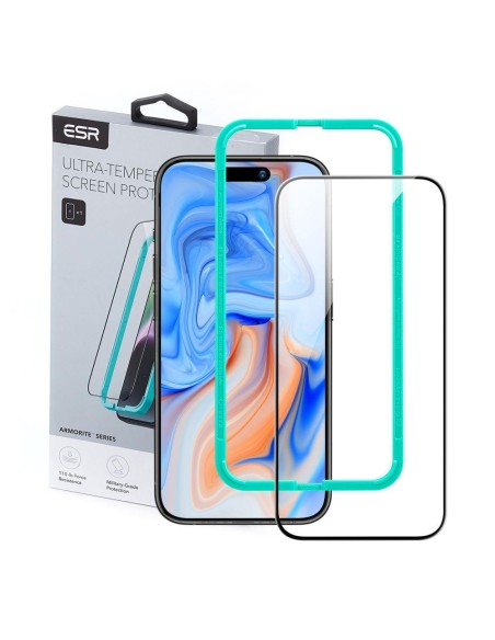ESR Armorite grūdintas stiklas iPhone 15 Plus - juodas ESR Armorite grūdintas stiklas iPhone 15 Plus - juodas