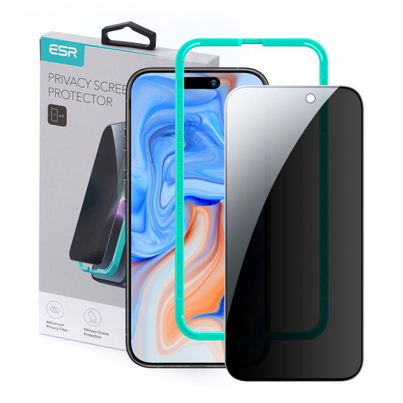 ESR grūdinto stiklo privatumas, skirtas „iPhone 15 Plus“.