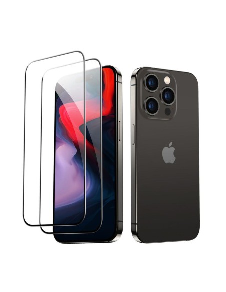 ESR grūdintas stiklas iPhone 15 Pro - juodas 2 vnt. ESR grūdintas stiklas iPhone 15 Pro - juodas 2 vnt.