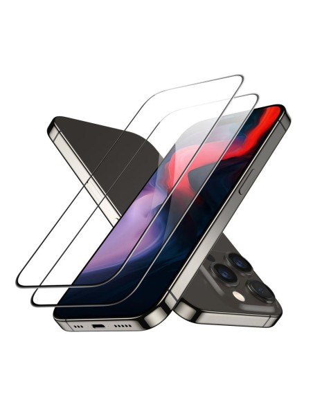 ESR grūdintas stiklas iPhone 15 Pro - juodas 2 vnt. ESR grūdintas stiklas iPhone 15 Pro - juodas 2 vnt.