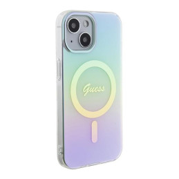 Guess IML Iridescent MagSafe dėklas iPhone 15 - turkis