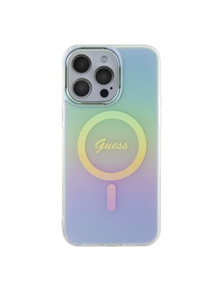Guess IML Iridescent MagSafe dėklas, skirtas iPhone 15 Pro Max - turkis Guess IML Iridescent MagSafe dėklas, skirtas iPhone 15 Pro Max - turkis