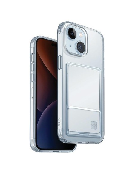 UNIQ Air Fender ID kortelių lizdo dėklas iPhone 15 - skaidrus
