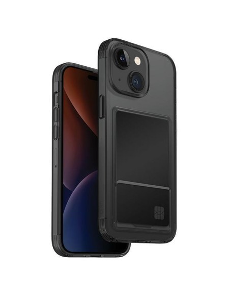 UNIQ Air Fender ID kortelių lizdo dėklas iPhone 15 - pilkas UNIQ Air Fender ID kortelių lizdo dėklas iPhone 15 - pilkas
