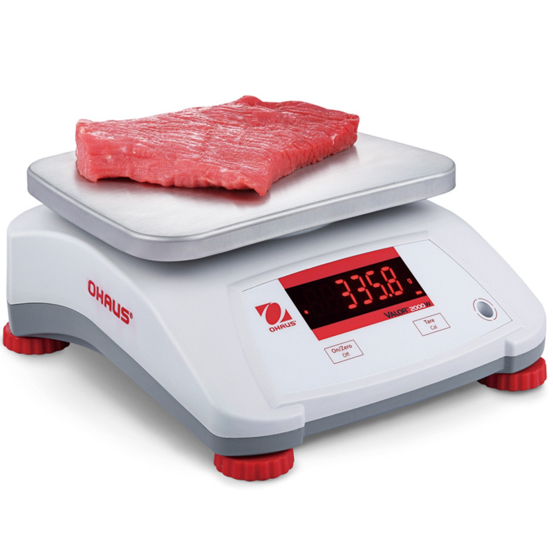 Patikrinkite virtuvines svarstykles, atsparias vandeniui IP68 VALOR 2000 30kg / 5kg - OHAUS V22PWE30T