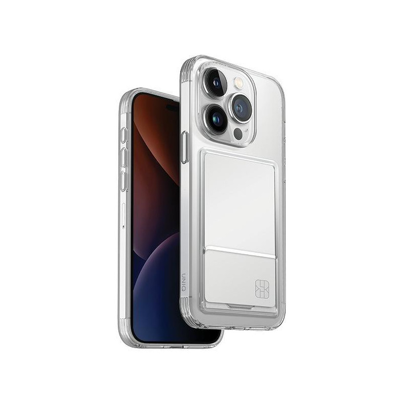 UNIQ Air Fender ID kortelių lizdo dėklas iPhone 15 Pro - skaidrus UNIQ Air Fender ID kortelių lizdo dėklas iPhone 15 Pro - skaidrus