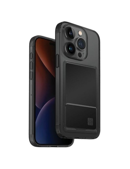 UNIQ Air Fender ID kortelių lizdo dėklas iPhone 15 Pro - pilkas UNIQ Air Fender ID kortelių lizdo dėklas iPhone 15 Pro - pilkas