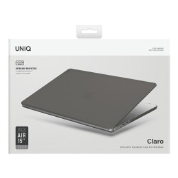 UNIQ Claro MacBook Air 15" dėklas (2023) - skaidrus-pilkas
