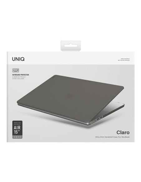 UNIQ Claro MacBook Air 15" dėklas (2023) - skaidrus-pilkas UNIQ Claro MacBook Air 15" dėklas (2023) - skaidrus-pilkas