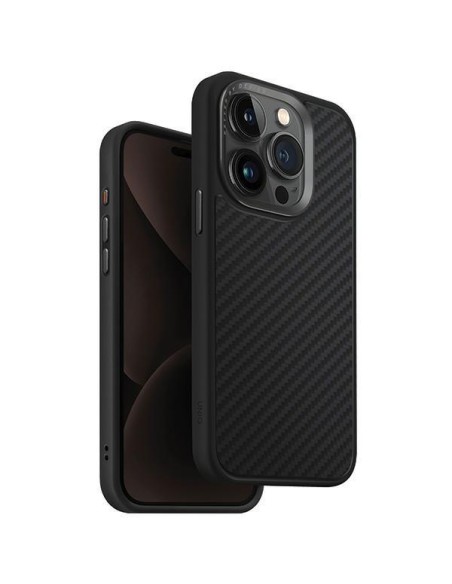 UNIQ Keva Magclick įkrovimo dėklas iPhone 15 Pro - juodas