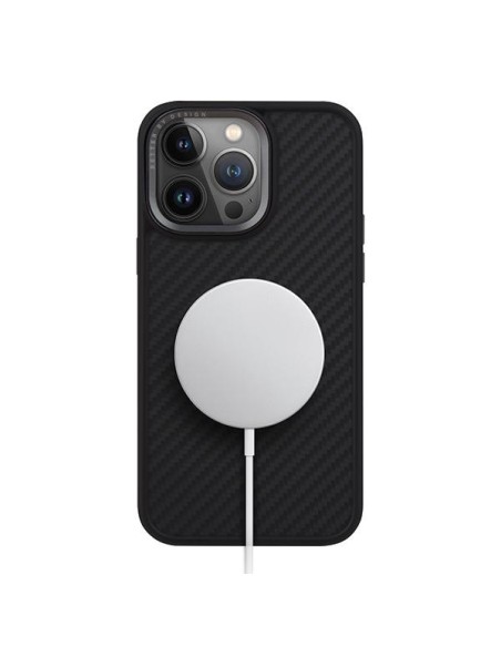 UNIQ Keva Magclick įkrovimo dėklas iPhone 15 Pro - juodas