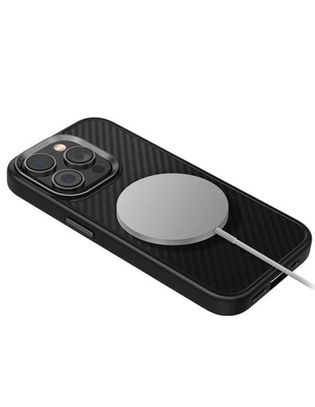 UNIQ Keva Magclick įkrovimo dėklas, skirtas iPhone 15 Pro Max - juodas UNIQ Keva Magclick įkrovimo dėklas, skirtas iPhone 15 Pro Max - juodas