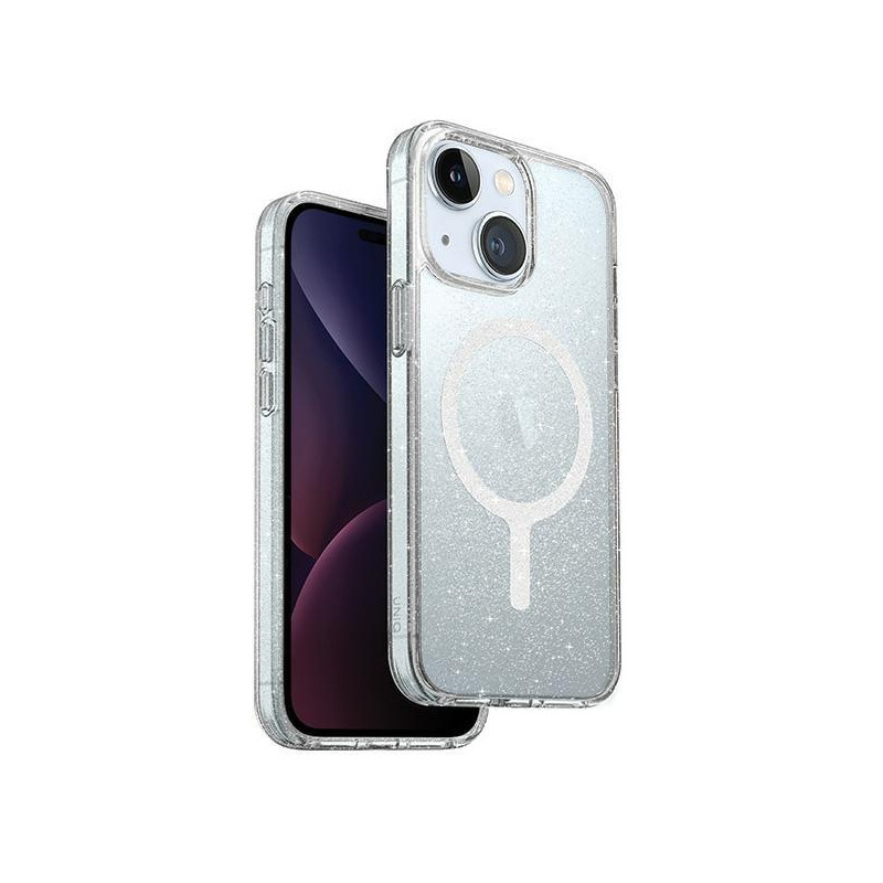 UNIQ LifePro Xtreme Magclick įkrovimo dėklas iPhone 15 - skaidrus ir sidabrinis UNIQ LifePro Xtreme Magclick įkrovimo dėklas iPhone 15 - skaidrus ir sidabrinis