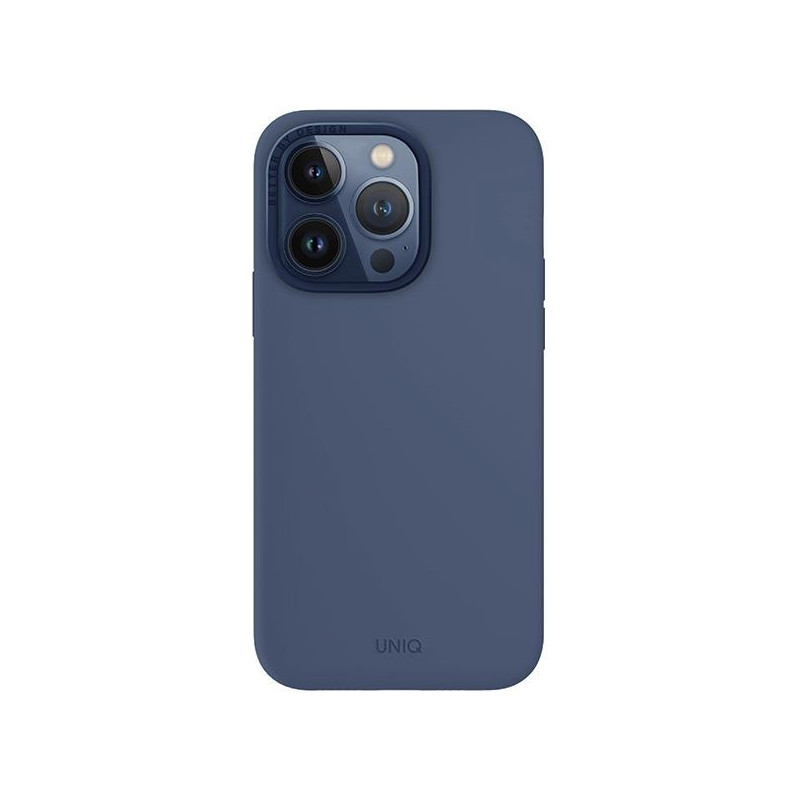 UNIQ Lino Hue Magclick įkrovimo dėklas, skirtas iPhone 15 Pro - tamsiai mėlynas