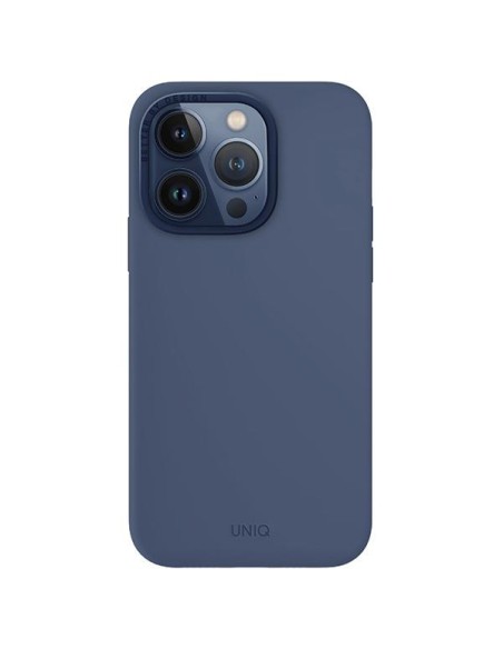UNIQ Lino Hue Magclick įkrovimo dėklas, skirtas iPhone 15 Pro - tamsiai mėlynas UNIQ Lino Hue Magclick įkrovimo dėklas, skirtas iPhone 15 Pro - tamsiai mėlynas